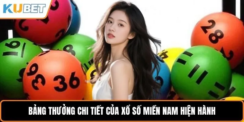Bảng thưởng chi tiết của xổ số miền Nam hiện hành