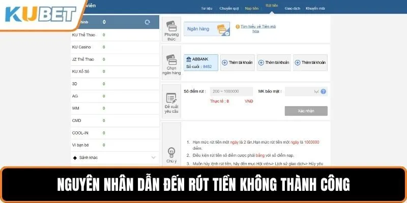 Một số nguyên nhân phổ biến khiến lệnh bị từ chối