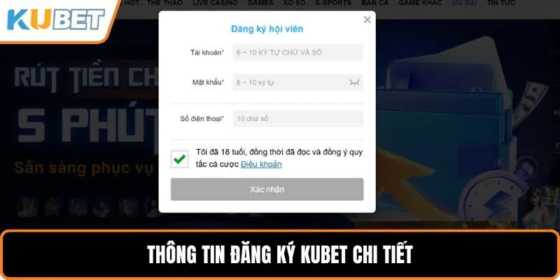 Thông tin đăng ký KUBET chi tiết